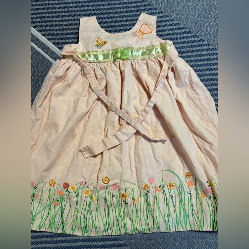 B.T. Kids Girls Dress with Floral Embroidery